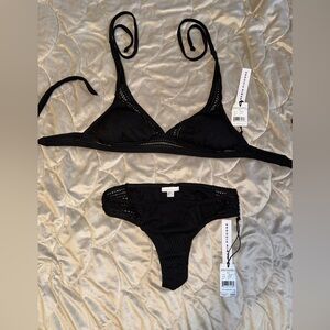 Robin Piccone Elegant Swimwear large top, medium bottom